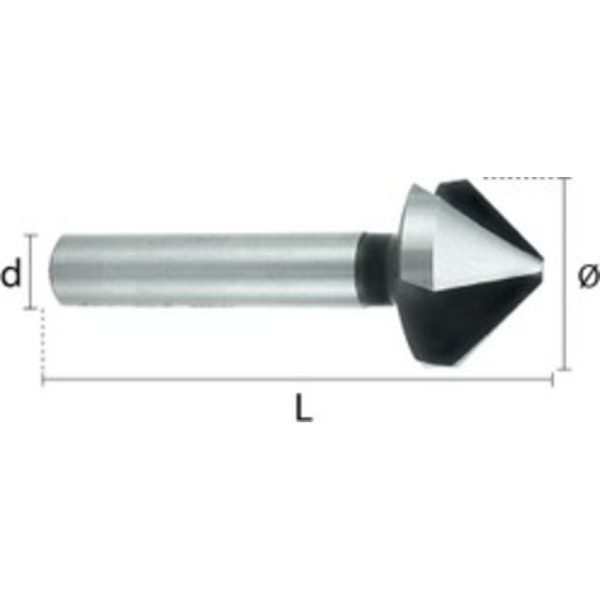 AVELLANADOR CILINDRICO 5117 90° COBALTO DIN335C Cod. 5117